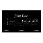 Photographer Black business card