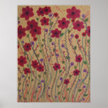 phsychedelic flowers poster