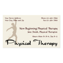Physical Therapist Therapy Business Cards