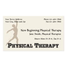 Physical Therapist Therapy Business Cards