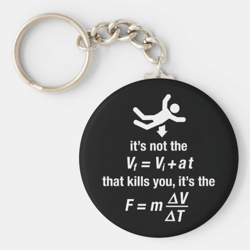 physics - it's the sudden deceleration that kills keychain
