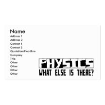 Physics What Else Is There? Business Card Template