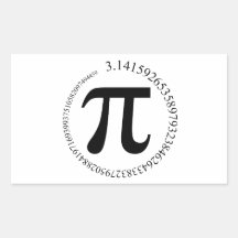 Pi (π) Day Rectangular Stickers