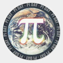 Pi Day om Earth - math sticker