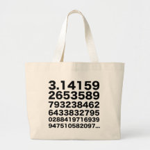 Pi number canvas bags