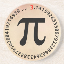 Pi Number Design Drink Coaster