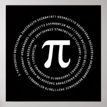 Pi Number Design Posters