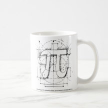 Pi Number Drawing Mugs