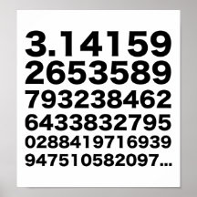 Pi number poster