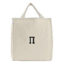 Pi Number Symbol Bags