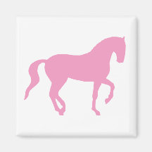 Piaffe Horse (pink) Fridge Magnets