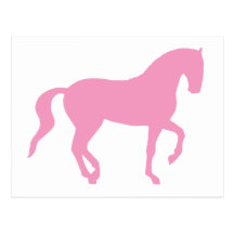 Piaffe Horse (pink) Postcard