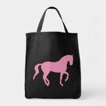 Piaffe Horse (pink) Tote Bag