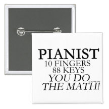 Pianist 10 Fingers 88 Keys Pin