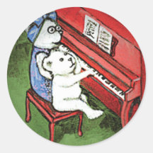 Piano Bears Sticker