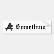 Piano Bumper Sticker
