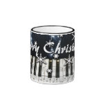 Piano Christmas Snowflake Keyboard Mug