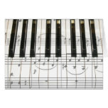Piano Keyboard and Music Notes Cards