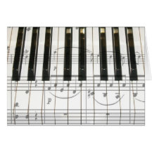 Piano Keyboard and Music Notes Cards