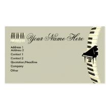 Piano Keyboard Business Card Template
