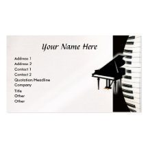Piano Keyboard Business Card Templates