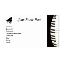 Piano Keyboard Business Card Templates