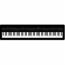 Piano keyboard cut out