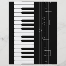 Piano keyboard flyer design