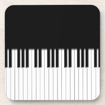 Piano Keyboard Keys Drink Coaster