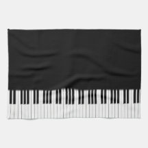 Piano Keyboard Keys Hand Towels