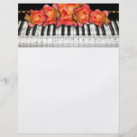 Piano Keyboard Roses and Music Notes Custom Flyer
