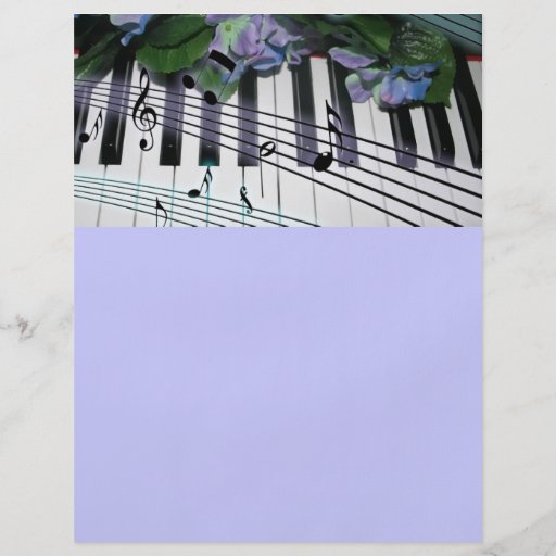Piano Keys and Flowers Flyer
