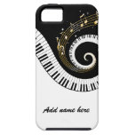 Piano Keys and Gold Music Notes iphone5 iPhone 5 Case