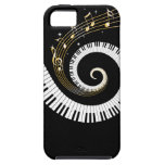 Piano Keys and Gold Music Notes iPhone 5 Case