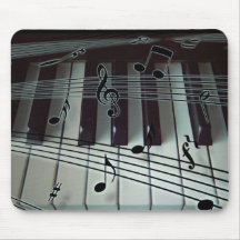 Piano Keys and Music Notes Mousepads
