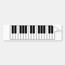 Piano Keys Bumper Sticker