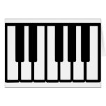 Piano keys greeting cards