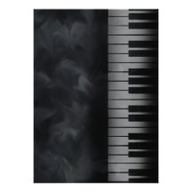 piano keys invitation