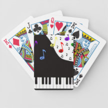 Piano Keys & Notes Bicycle Poker Deck