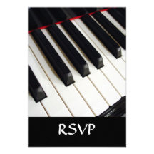 Piano Keys Photograph Custom Invite