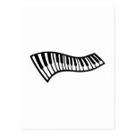 Piano keys post card