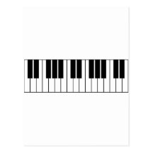 Piano Keys Postcards