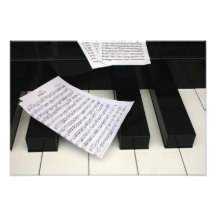 Piano keys with music photograph