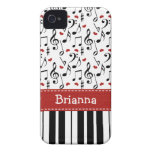 Piano Music Note iPhone 4 / 4s Case-Mate Cover Case-Mate iPhone 4 Case