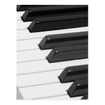 Piano or Organ Keyboard Keys Post Cards