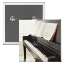 Piano Pinback Button