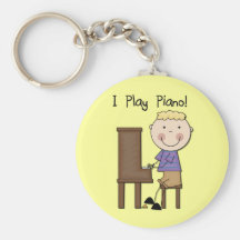 Piano Player Tshirts and Gifts Keychain