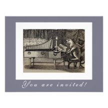 Piano Recital Invitation - Cute Vintage Cats
