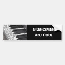 Piano Tattoo Bumper Sticker