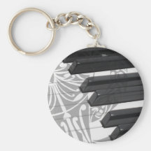 Piano Tattoo Key Chains